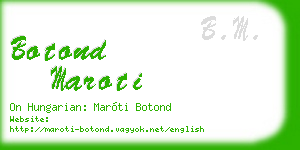 botond maroti business card