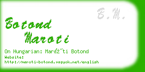 botond maroti business card